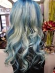 blonde and blue